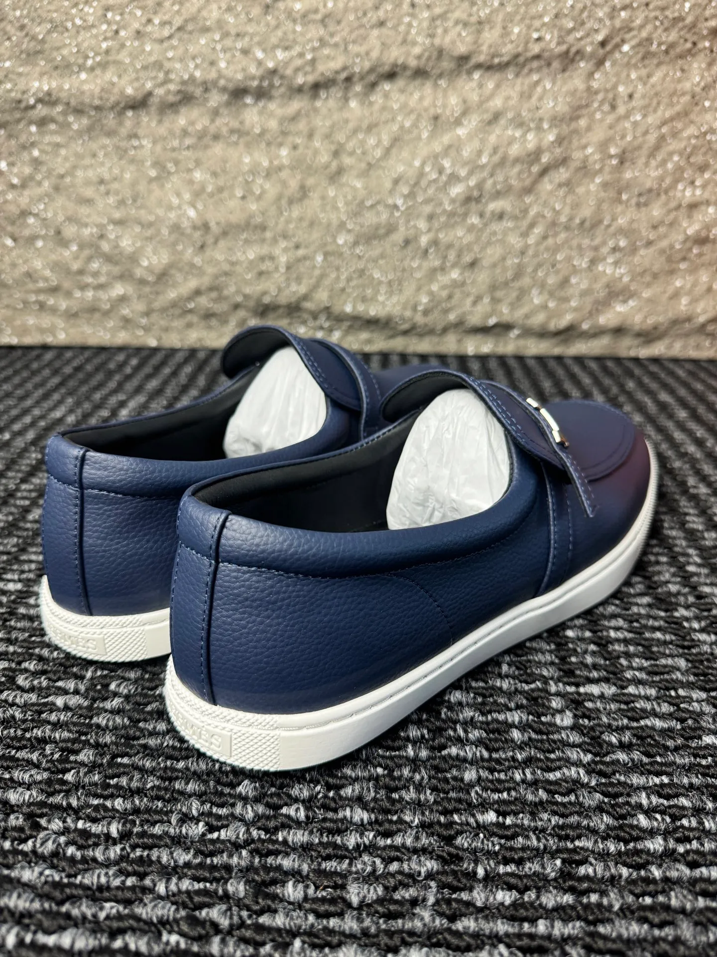 Men's men's shoes 💰440 [New style] 🪷🪷[HERMES] Hermès - High-end quality, the same style as the official website - Upper: 🔝 Nappa calfskin, with iconic H metal - Lining: water-dyed cowhide - Outsole: ultra-light TPU molded outsole - Ultra-high quality control·Fine workmanship: highlighted (high-end·luxury·grade) -Size: 38-44 (45 can be customized)·